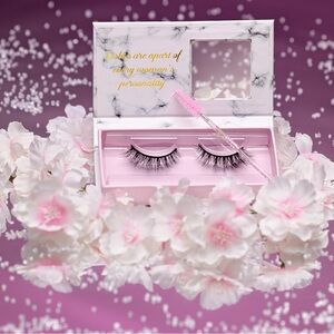 Valentine Mink Elegant Pink Eyelash Set